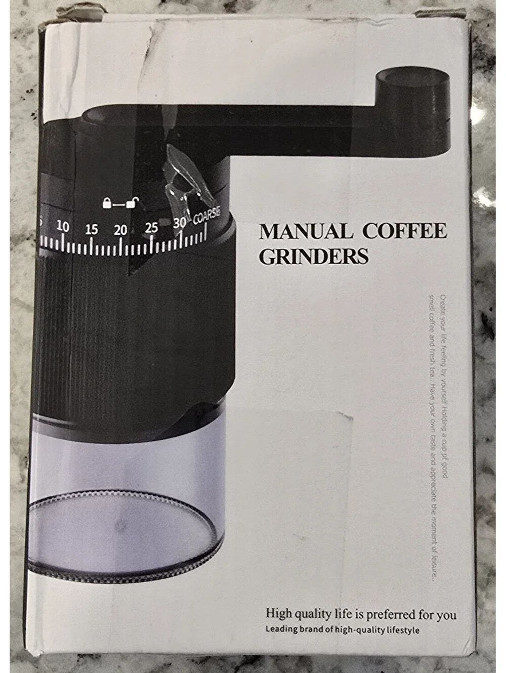 Manual Coffee Grinder with Ceramic Burr, 40G Capacity,35 Adjustable Settings,NEW
